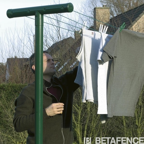 Etendoir a linge exterieur, en bois, etendoir en bois, de jardin