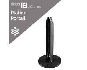 Platine pour poteaux ronds coloris grise