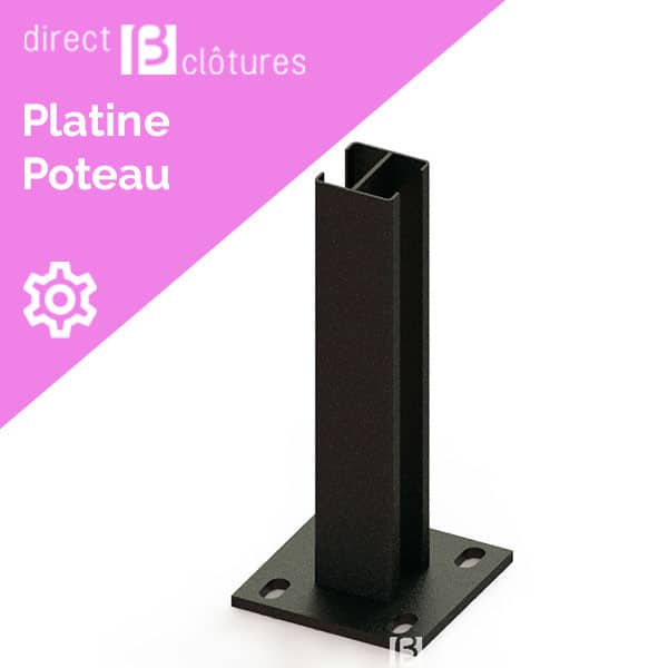 Platine pour poteaux carrés 60x60