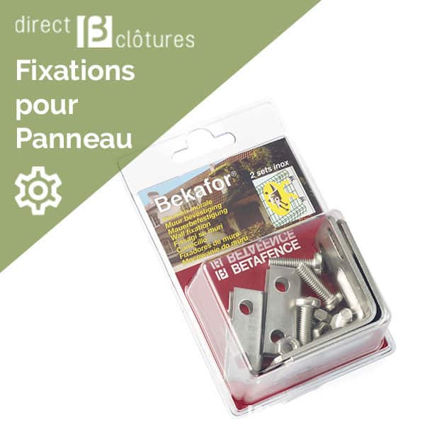 Fixation Inox Murale pour Renforcée Grillage Rigide - Côté Clôture