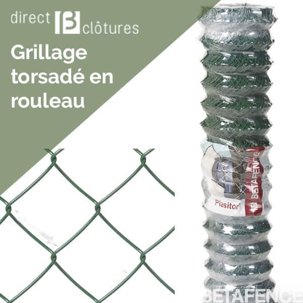 Grillage simple torsion plastifié en rouleaux de 25 mètres linéaires