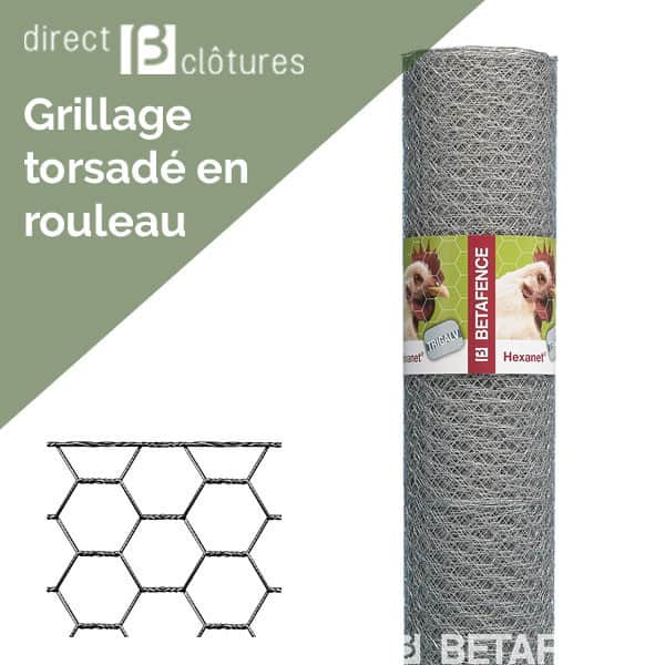 Everbilt Grillage à poules hexagonal en acier galvanisé de 25 pieds de long  sur 24 pouces