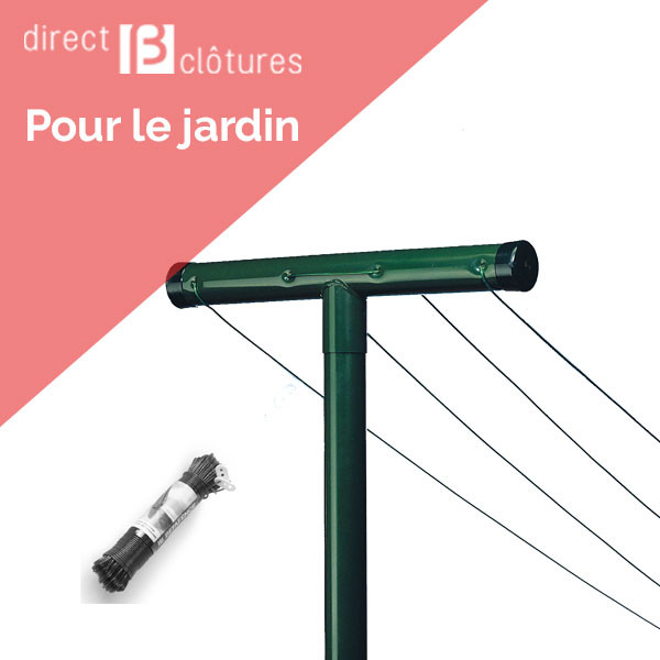 Etendoir à linge pour jardin de 60 mètres, DIRICKX, vert