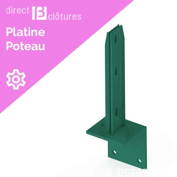 Platine en L pour Poteaux de Cloture Bekafix Direct Clotures