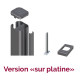 Poteau aluminium HoriZen Prime sur platine