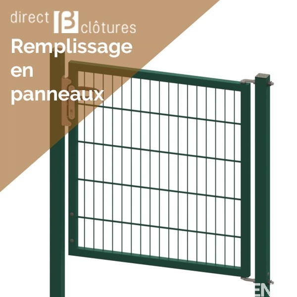 Portillon avec panneau double fils Egidia 2D