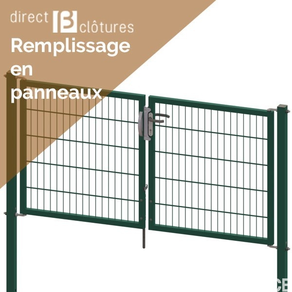 Portail avec remplissage double fils Egidia 2D