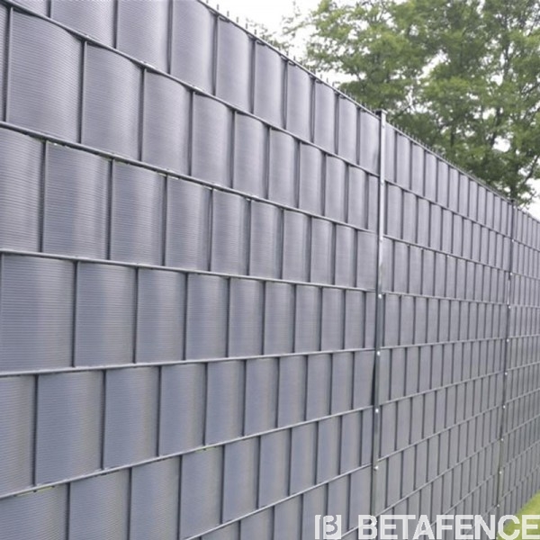 Bandes Brise-vue PVC Rigide Pour Clôture Double Fil - 2,525 M X 19 Cm, 900 G/m2 - Protection Vent Et Vis-à-vis