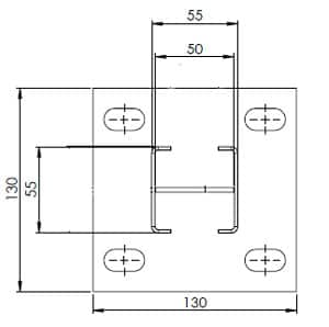 platine poteaux carrés