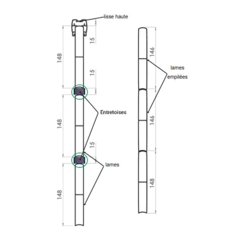 calepinage entretoises aluminium silvaplein