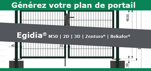 Generateur de plan de portail Directclotures-Betafence