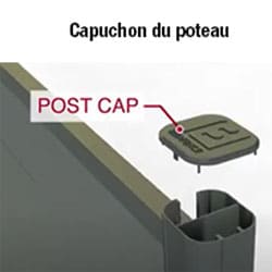 Capuchon du poteau