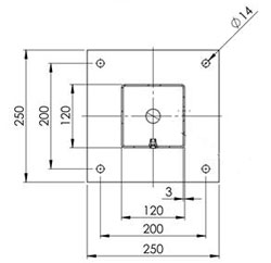 Platine soudée pour portail CreaZen